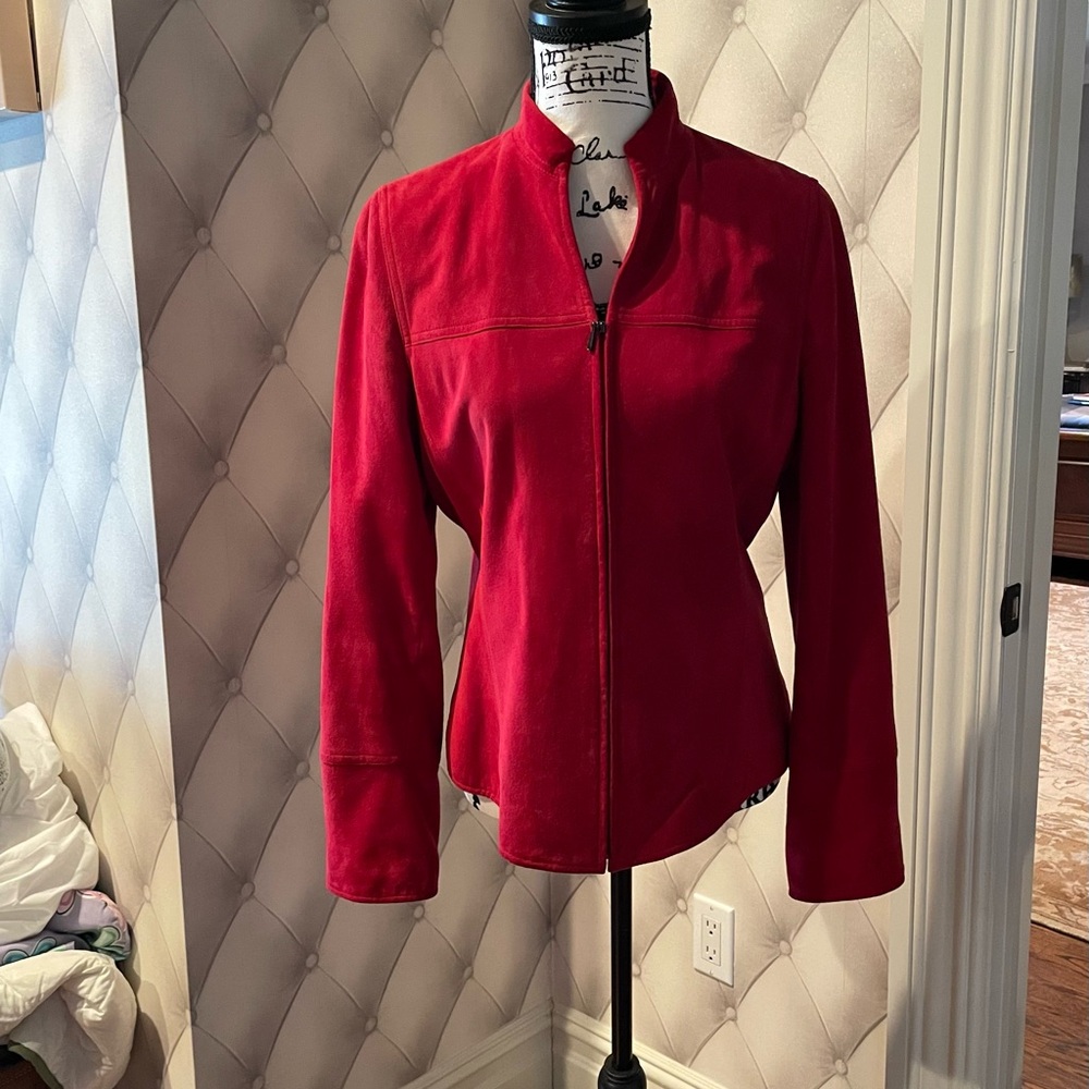 Women's Red Suede Jacket